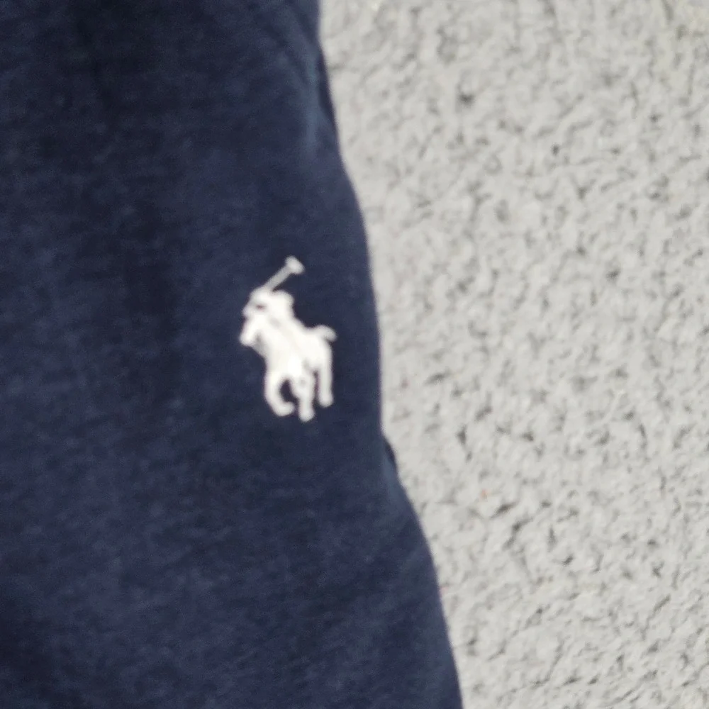 Polo Ralph Lauren Joggers Mens M Navy Blue Fleece Pony Logo Tapered Sweatpants